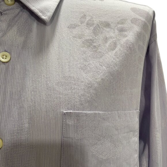 Tommy Bahama Lavender Frost Cotton Button Down Shirt Large Casual Coastal Resort - Picture 6 of 11